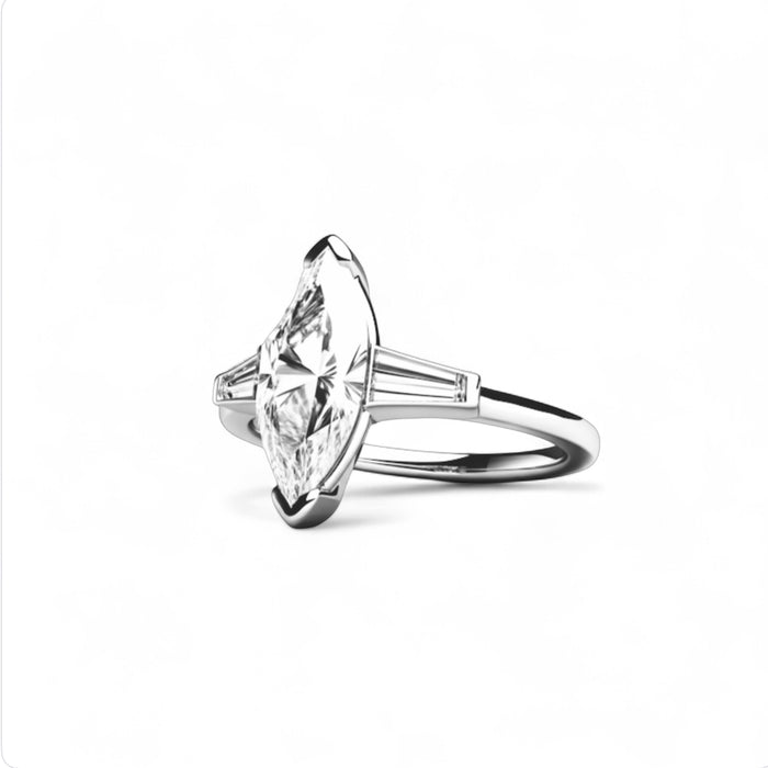 Sterling Silver Vintage-Inspired Engagement Ring -ER-129