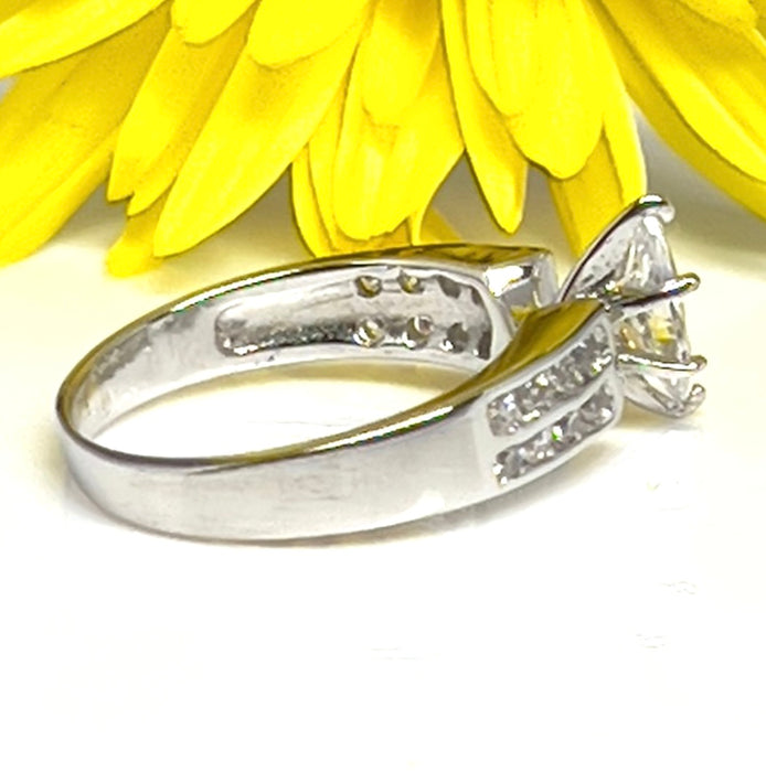 Sterling Silver Marquise CZ ring- ER-04