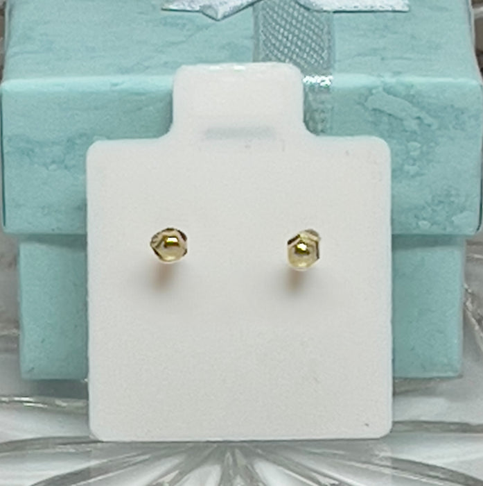 Elegant 14K Yellow Gold Bee Earrings with Enamel & CZ – Screw Back–  GE-86