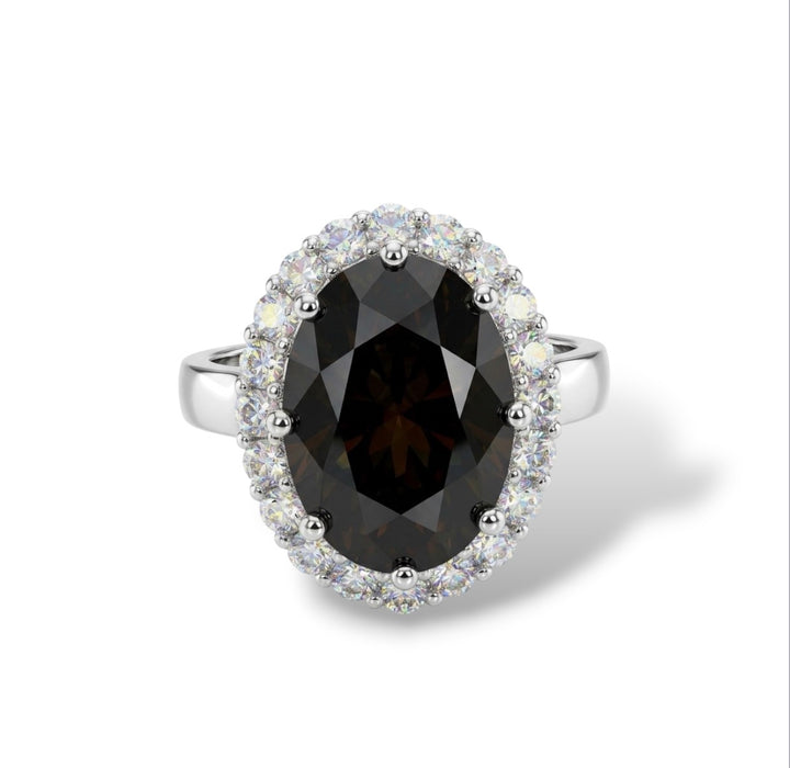 Sterling Silver Elegant Synthetic Onyx Ring AE-17