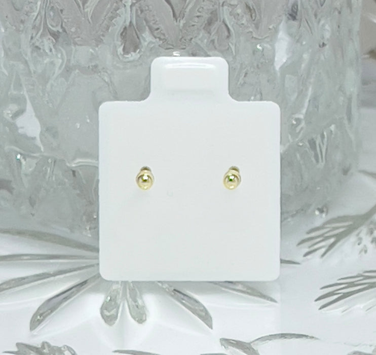 14K Yellow Gold Happy Face Stud Screw Back Earring-GE-78