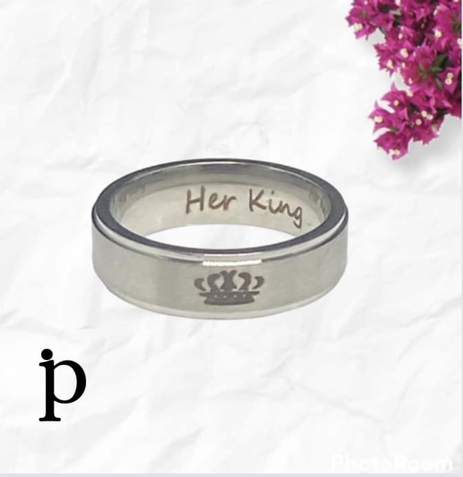 (UA-61)Stainless steel ring with crown