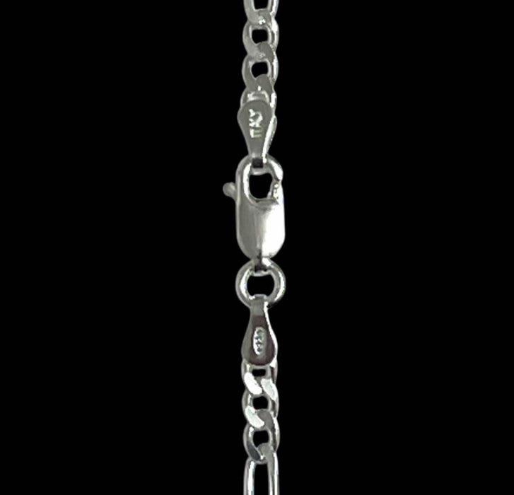 Sterling Silver Curb Link Chain Bracelet-9.0"-SB-14