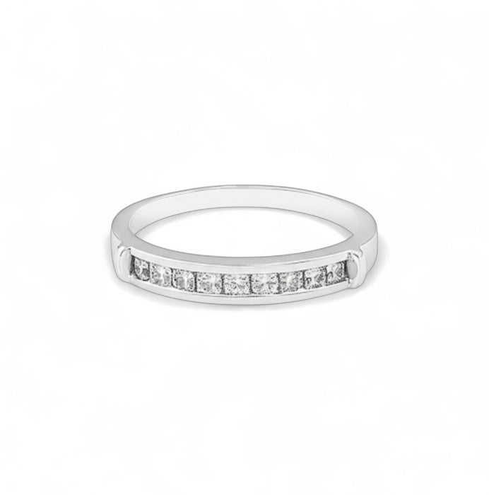 Sterling Silver 2-piece Engagement Set CZ Ring-ER-147