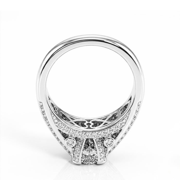 Sterling Silver CZ Engagement Ring-ER-141