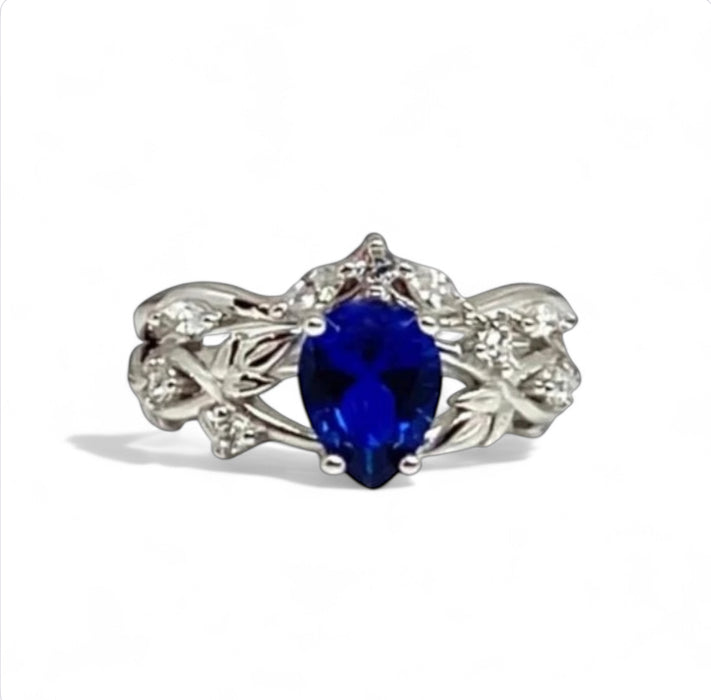 Sterling Silver CZ Engagement Set Ring-ER-161