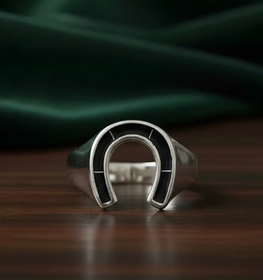 Sterling Silver Horseshoe Ring-SMR-24