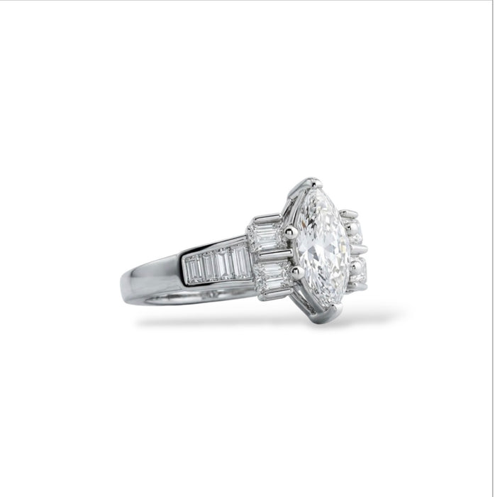 Sterling Silver Marquise CZ Ring -ER-15
