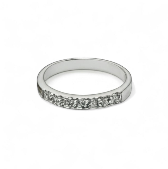 Sterling Silver 2-piece Engagement Set CZ Ring -ER-144