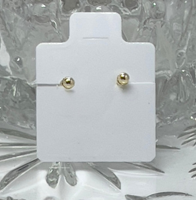 14K Yellow Gold CZ Turtle Stud Earring-GE-67