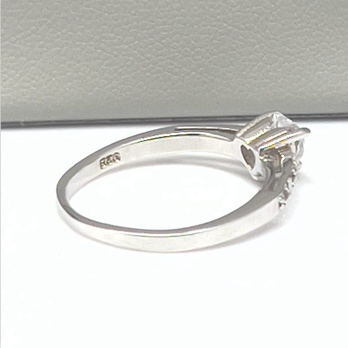 Sterling Silver Heart CZ Ring-ER-10