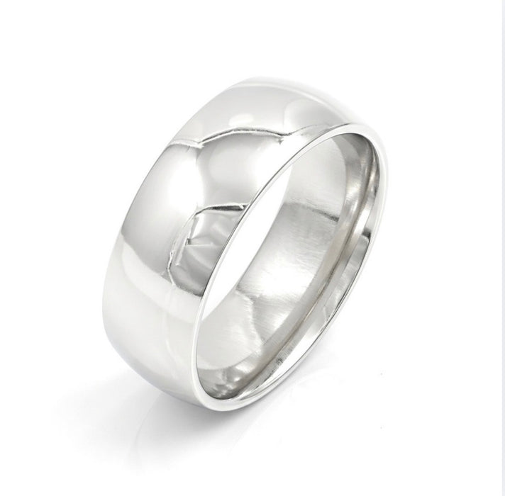 Stainless Steel 8mm Wedding Band Ring-SS-23