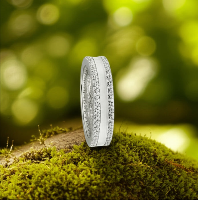 Sterling Silver Eternity CZ Ring-ER-43