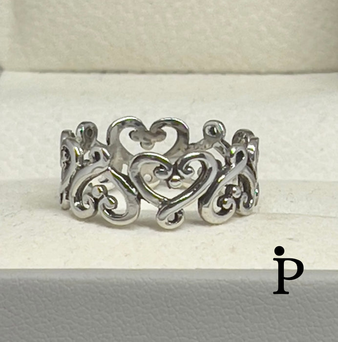 Sterling Silver Infinity Heart Ring-SR-22