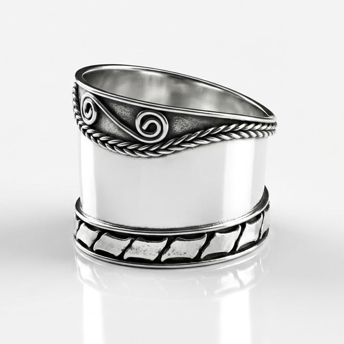 Sterling Silver Bali-Inspired Ring-SR-43