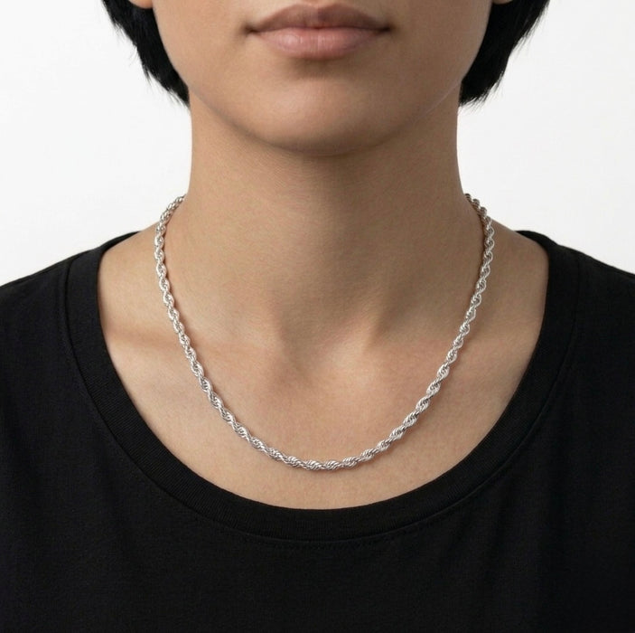 Sterling Silver Rope Chain-24"-SC-22