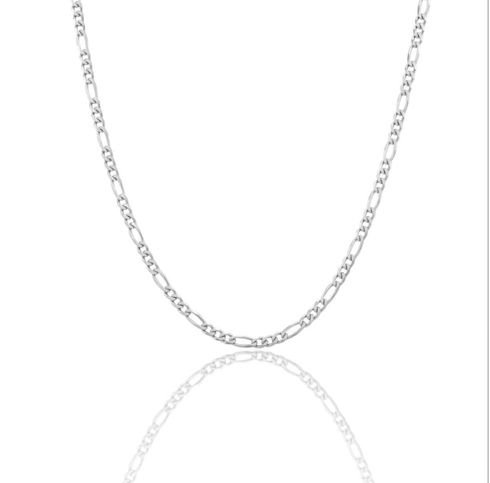 Sterling Silver Figaro Chain-24"-SC-04
