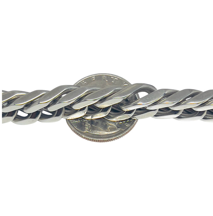 Stainless Steel Link Curb Bracelet-CS-29