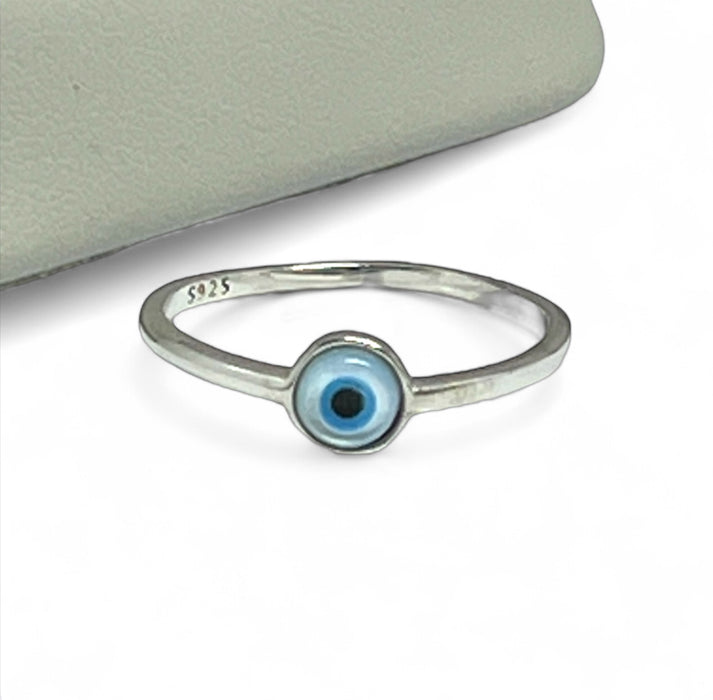 Sterling Silver Turkish Eye Ring-AE-121