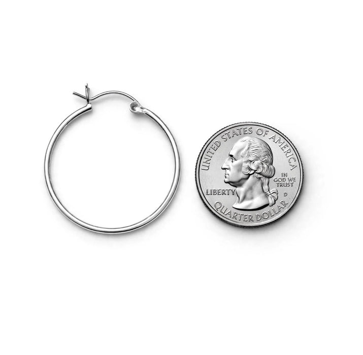 Sterling Silver 1.5MM x 30MM Hoop Earrings-SE-06