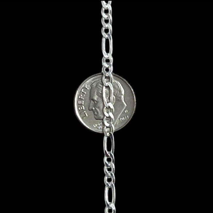 Sterling Silver Curb Link Chain Bracelet-9.0"-SB-14