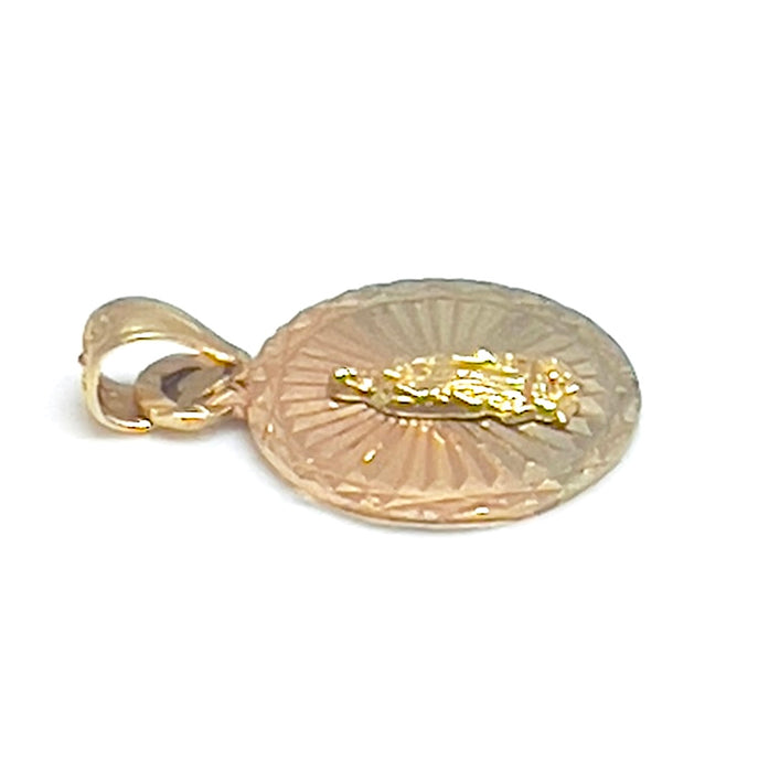 Solid Gold 14K Two-Tone Religious Pendant-GP-11