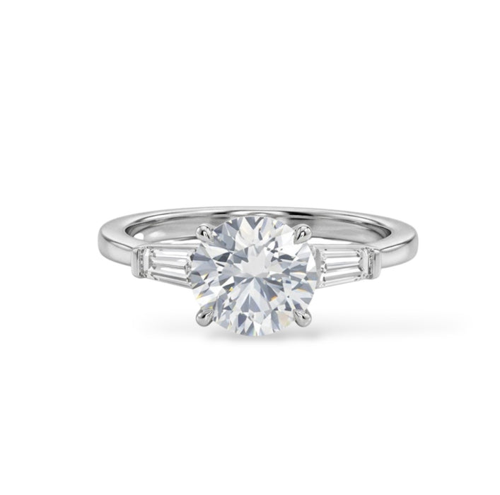 Sterling Silver CZ Engagement Ring-ER-81