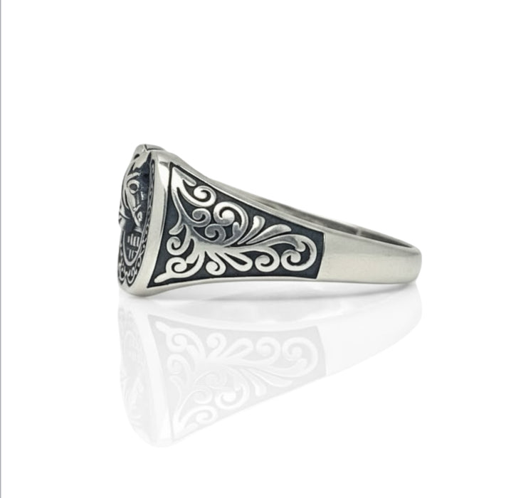 Sterling Silver Lucky Horse Horseshoe Unisex Ring-SR-06