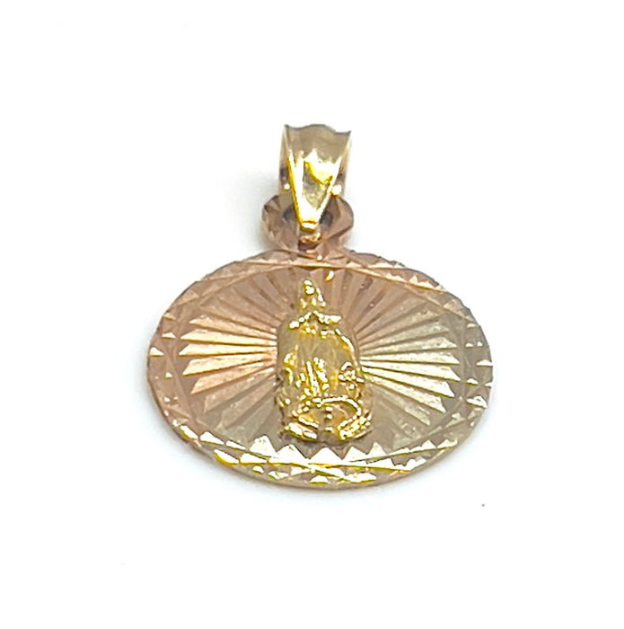Solid Gold 14K Two-Tone Religious Pendant-GP-11