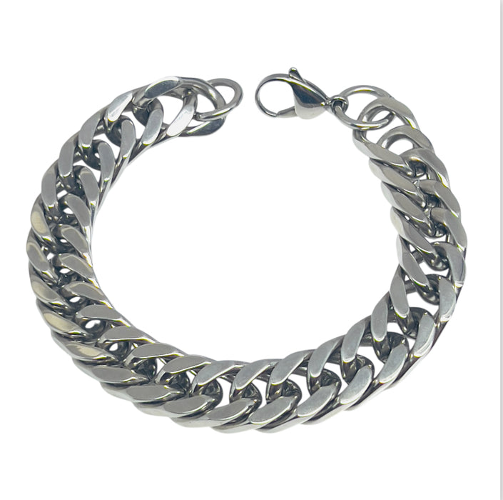 Stainless Steel Link Curb Bracelet-CS-29