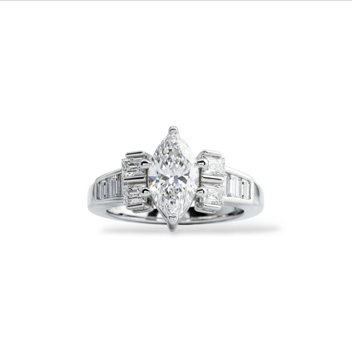 Sterling Silver Marquise CZ Ring -ER-15