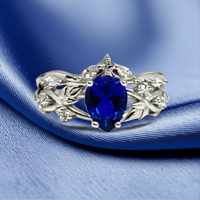 Sterling Silver CZ Engagement Set Ring-ER-161