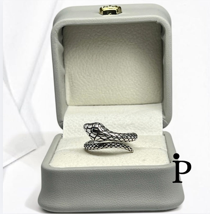 Sterling Silver Wrapped Snake Ring-SR-42