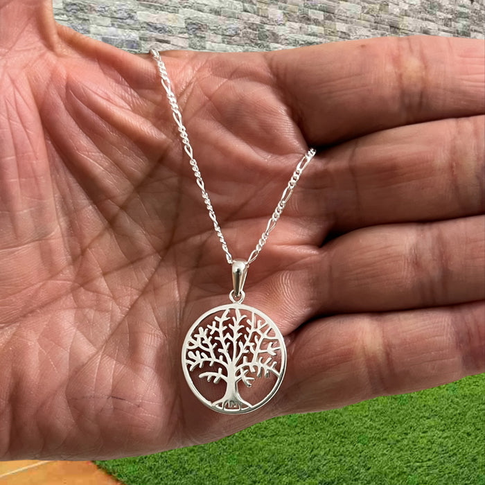 Sterling Silver Tree of Life Necklace-SN-09