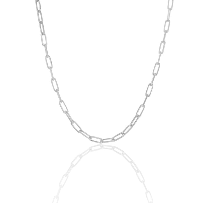 Sterling Silver Paper Clip Chain-24"-SC-05