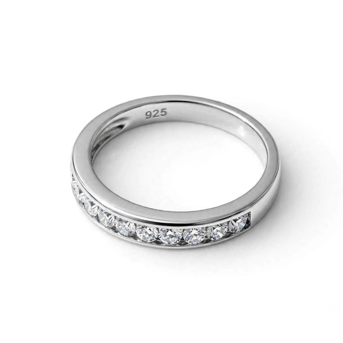 Sterling Silver Princess-Cut 2-Piece CZ Engagement Ring-ER-107