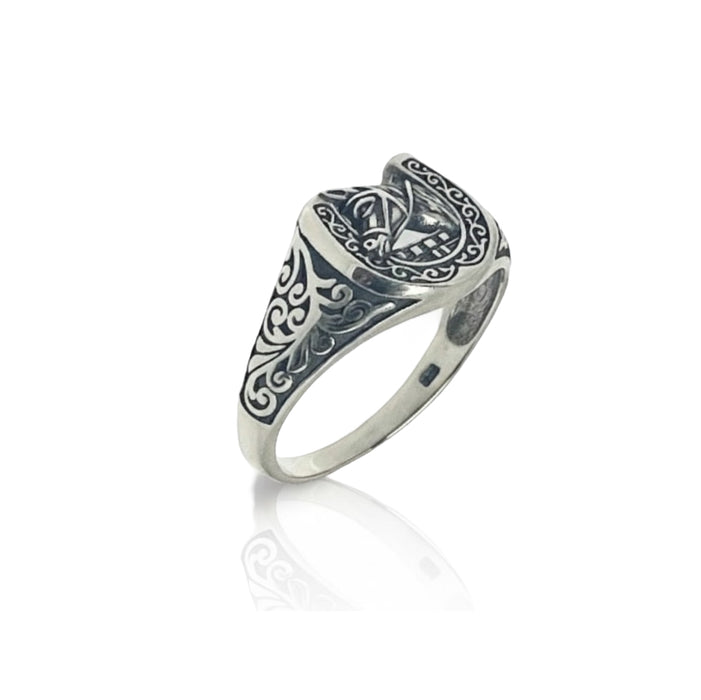 Sterling Silver Lucky Horse Horseshoe Unisex Ring-SR-06