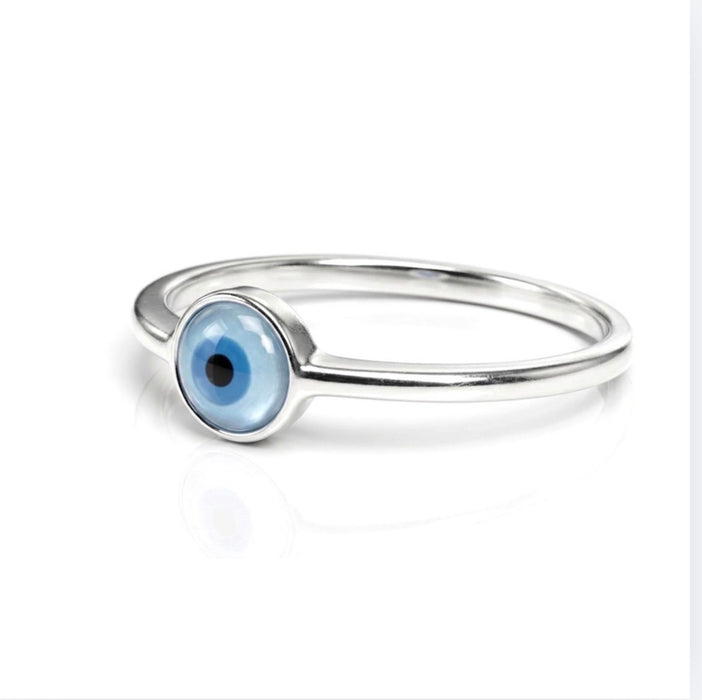 Sterling Silver Turkish Eye Ring-AE-121