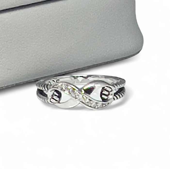 Sterling Silver Infinity CZ Ring -AE-48
