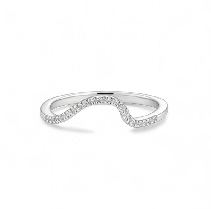 Sterling Silver Halo Round Pave CZ Set Ring-ER-104