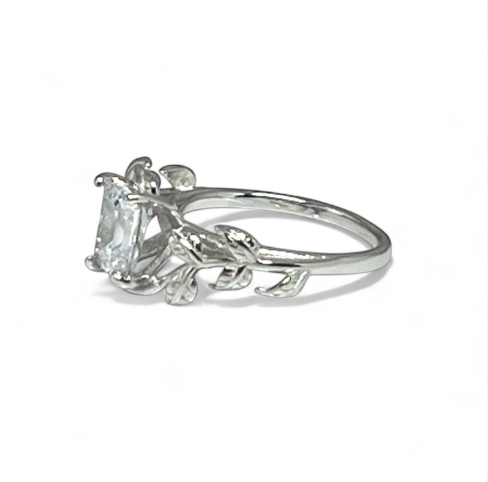 Sterling Silver CZ Engagement Ring-ER-160