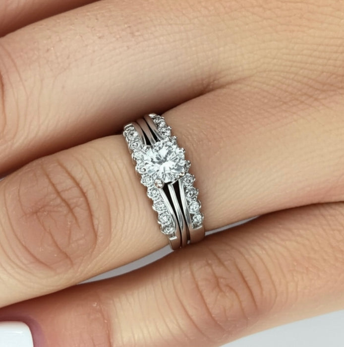 Sterling Silver Antique Engagement Ring-ER-67