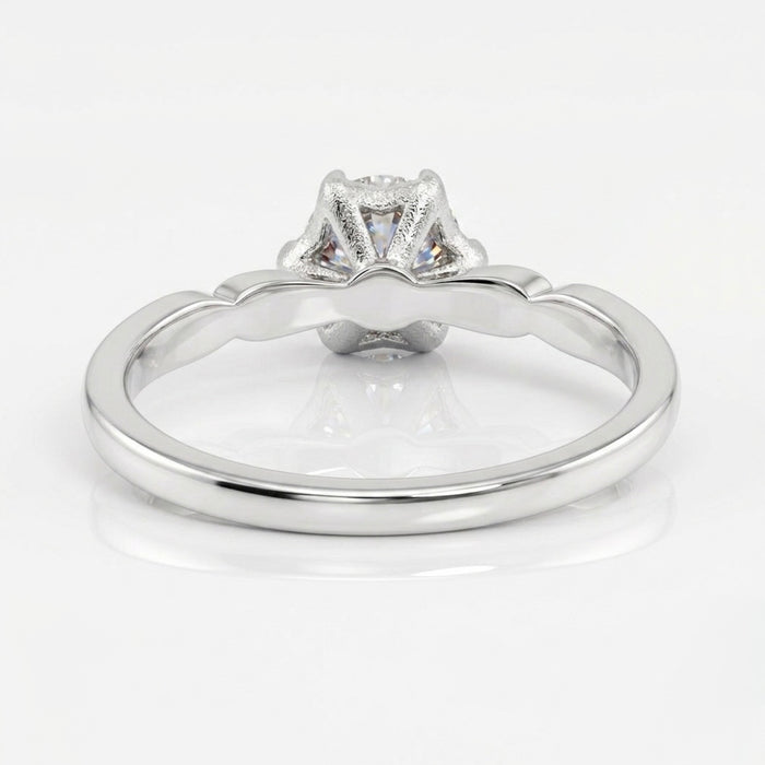 Sterling Silver Ring with Vintage Crown Design-ER-32