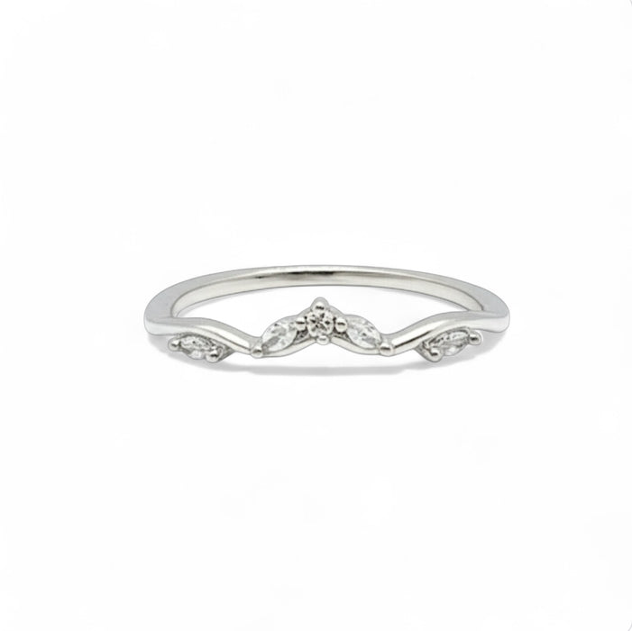 Sterling Silver CZ Engagement Set Ring-ER-161