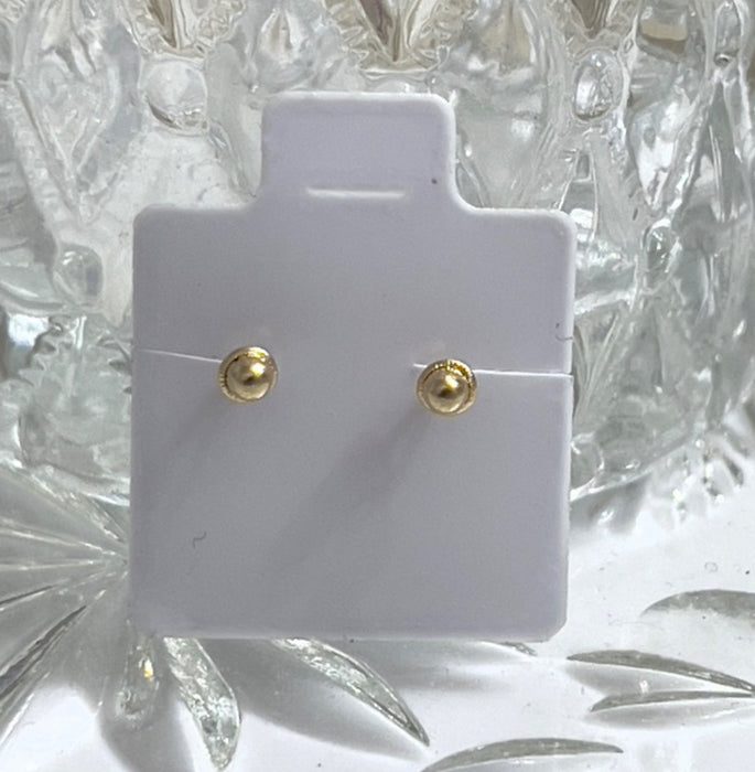 14 K White Enamel Gloves Screw Back Earrings-GE-17