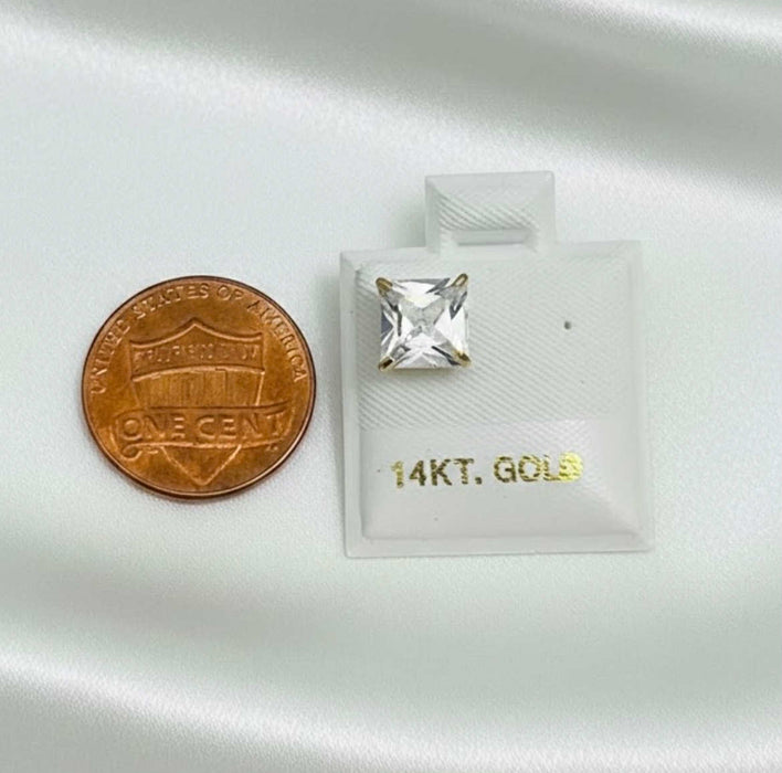 Solid 14K Yellow Gold Earring -Single-GE-64