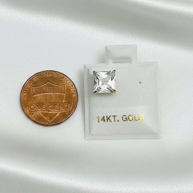Solid 14K Yellow Gold Earring -Single-GE-65