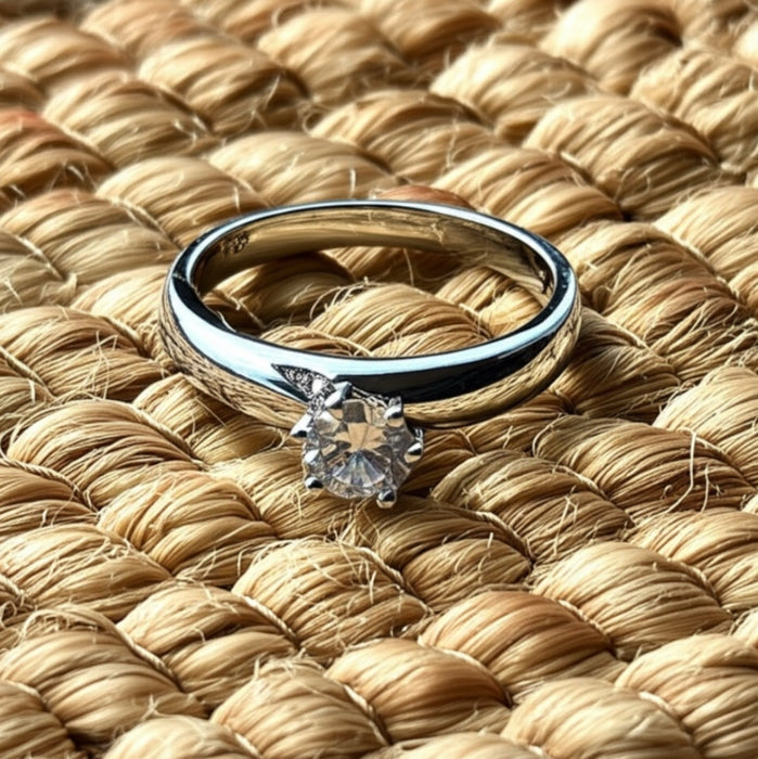 Sterling Silver CZ Elegance Engagement Ring-ER-37