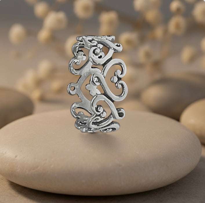 Sterling Silver Infinity Heart Ring-SR-22