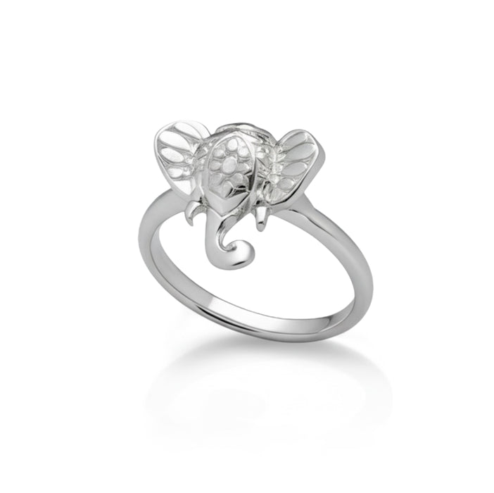 Sterling Silver Elephant Head Ring-SR-09